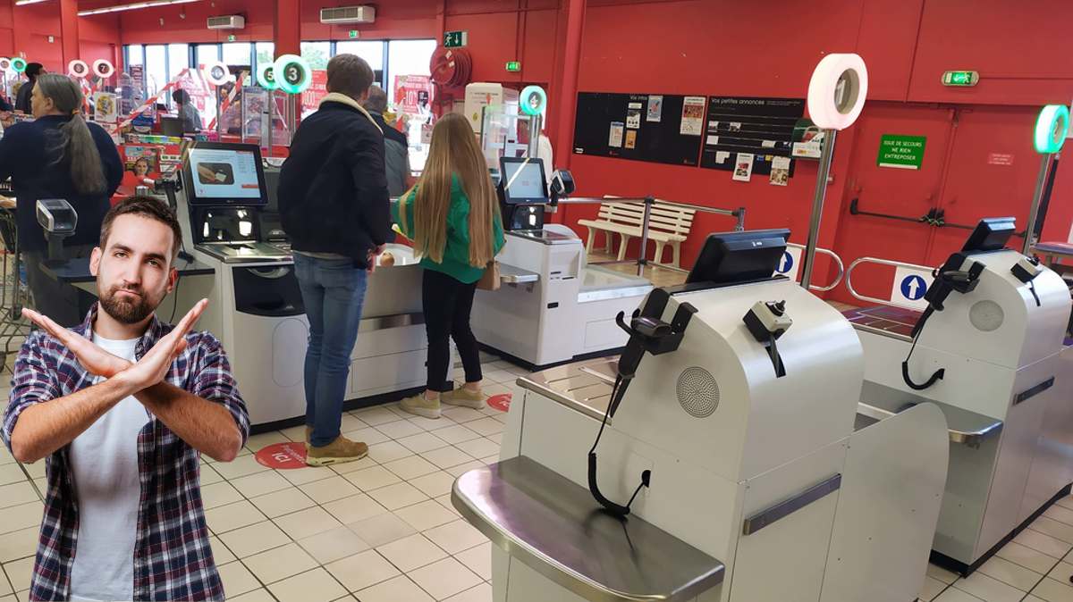 Les caisses automatiques bientôt interdites ? Leclerc, Auchan… les supermarchés lancent l’alerte !